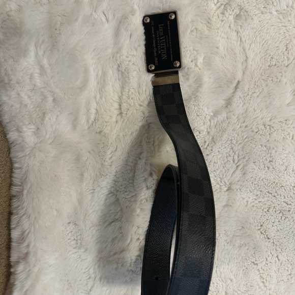 Louis Vuitton graphite black belt, size 36-90 - Picture 4 of 5